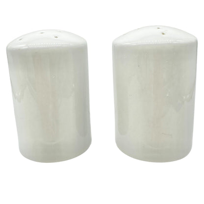 White Ceramic Salt and Pepper Shakers Made In Germany 2.5"H Elegant Simplicity