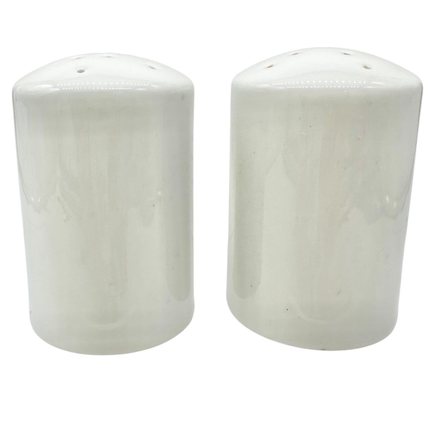 White Ceramic Salt and Pepper Shakers Made In Germany 2.5"H Elegant Simplicity