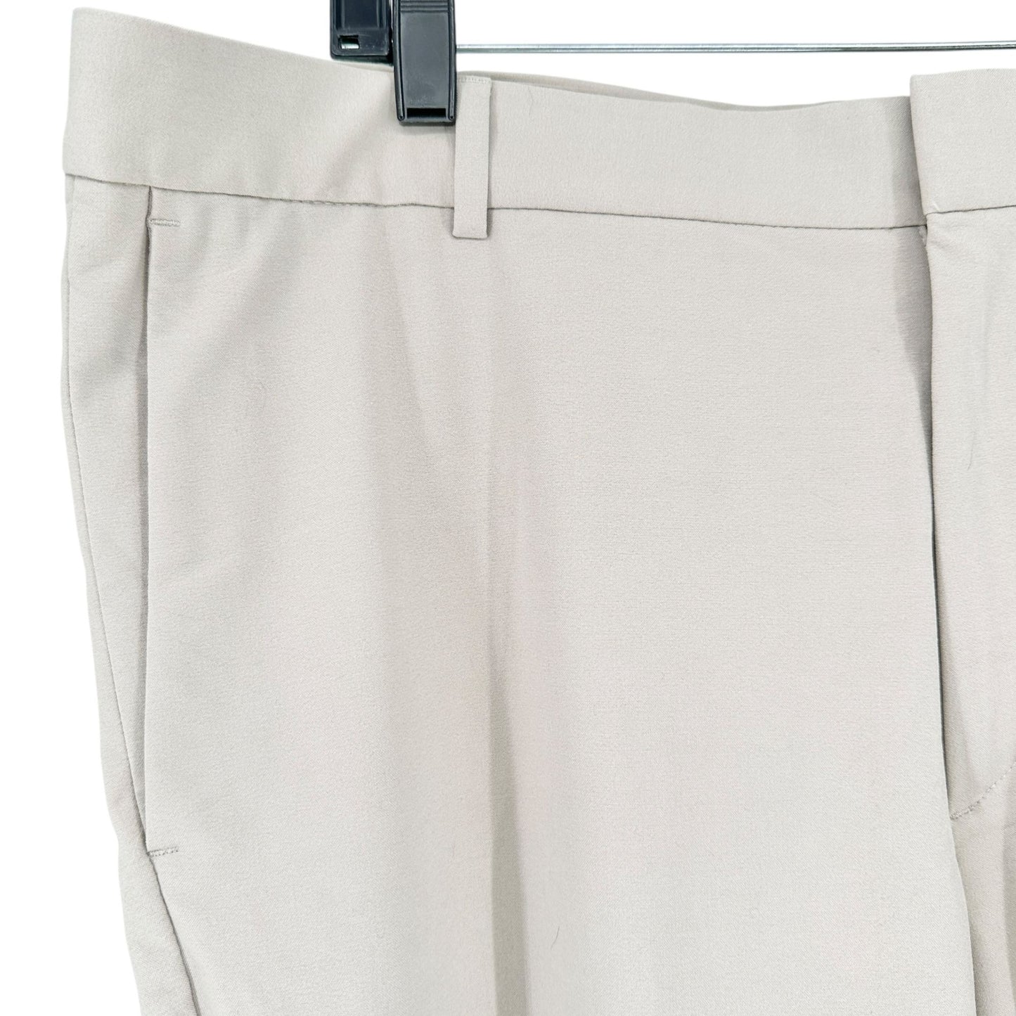 Mens Slim Fit Beige Dress Pants Size 38 Polyester Blend Classic Office Style H&M