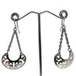Silver Tone Filigree Drop Pierced Earrings