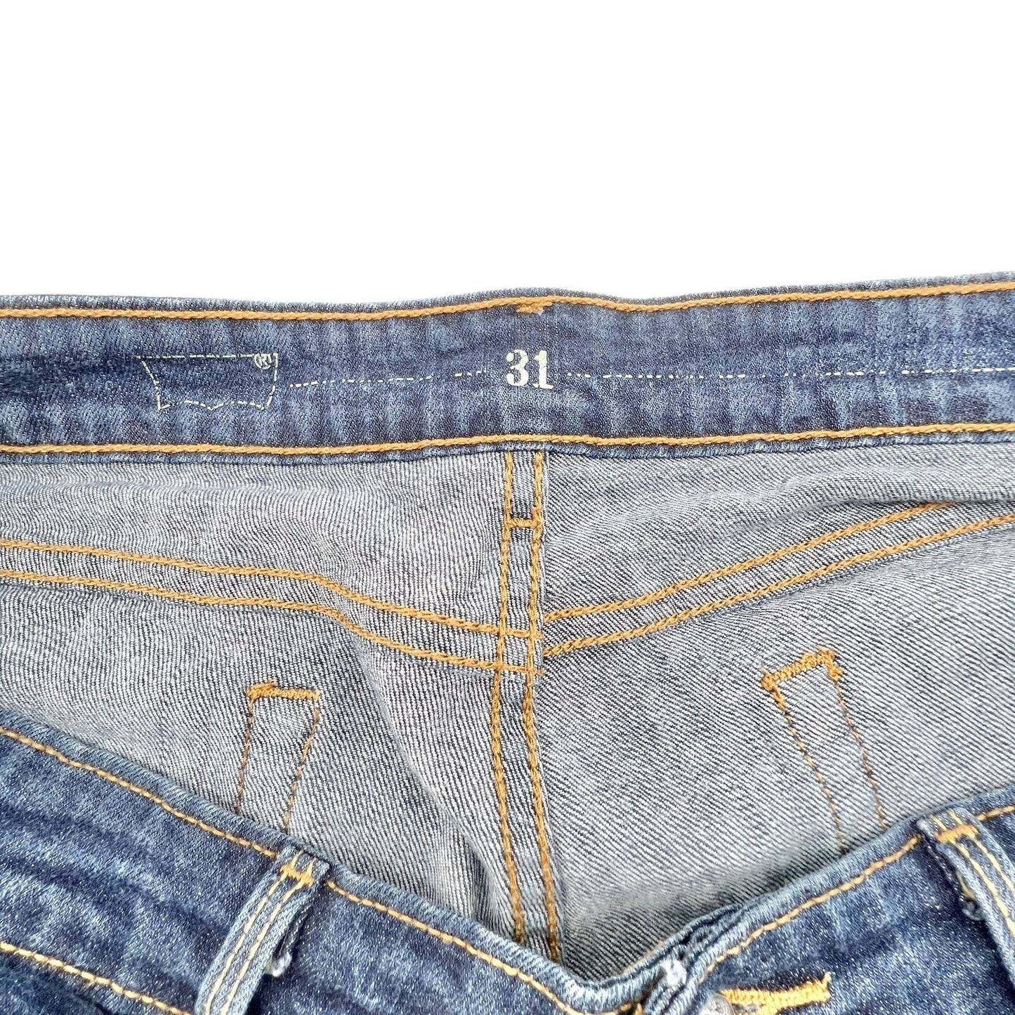 Levi Womens W31 Denim 5 Pocket Cuffed Shorts