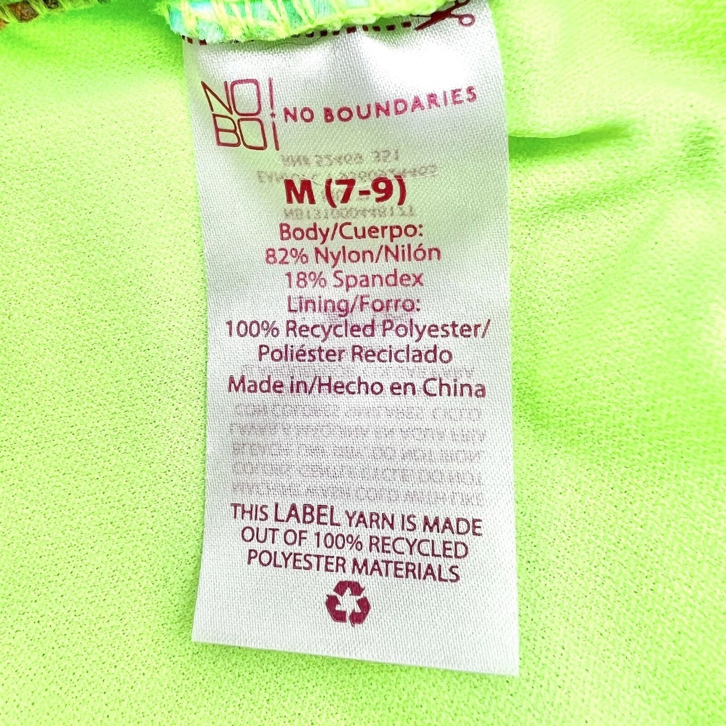 No Boundaries Junior M Bikini Tie Dye Top Adjustable Straps NWT
