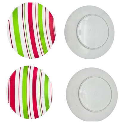 Bundle of 4 Pieces Melamine Mixed Christmas Dishes Bowls and Plates