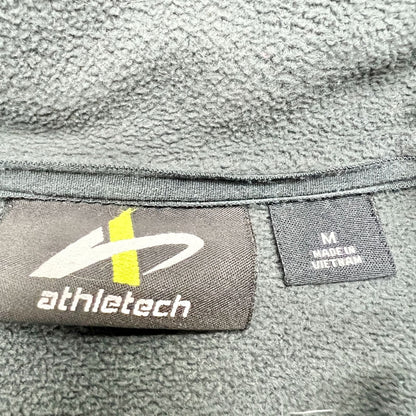 Athletech Jacket Medium Gray Zip Up 3 Front Pockets Fleece Lining
