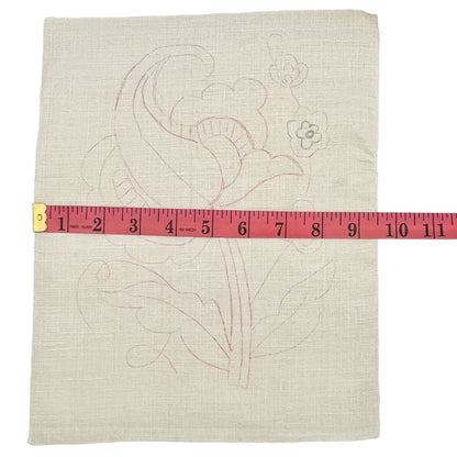 Set of 10 Flower Needlepoint Embroidery Pattern Printed on Linen