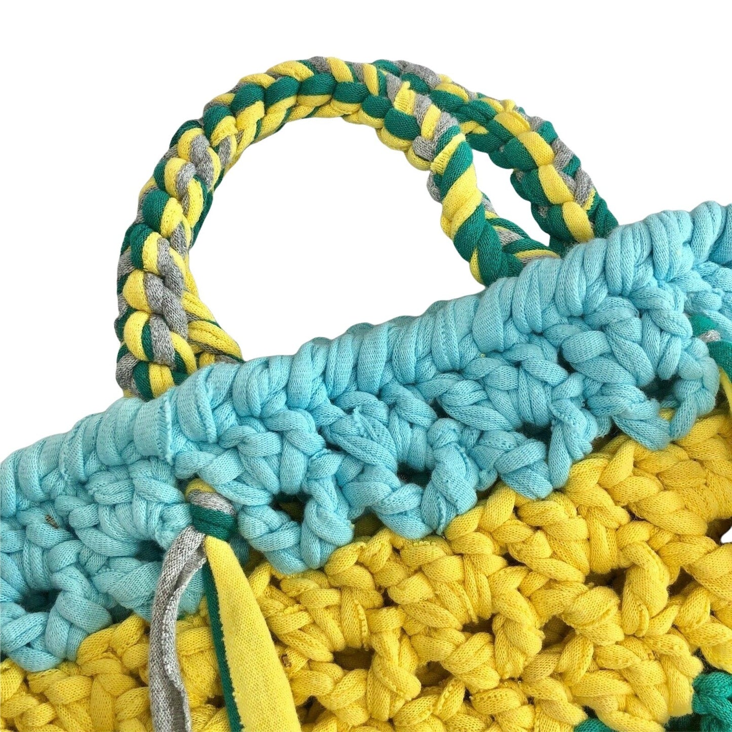 Handcrafted Crocheted Purse Bag from Recycled T-Shirts NEW