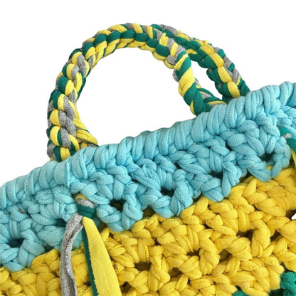 Handcrafted Crocheted Purse Bag from Recycled T-Shirts NEW