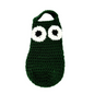 Handcrafted Crochet Bag Green Cucumber Face Halloween Trick or Treat Bag