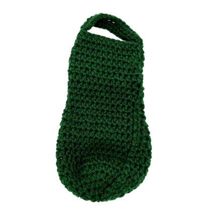 Handcrafted Crochet Bag Green Cucumber Face Halloween Trick or Treat Bag