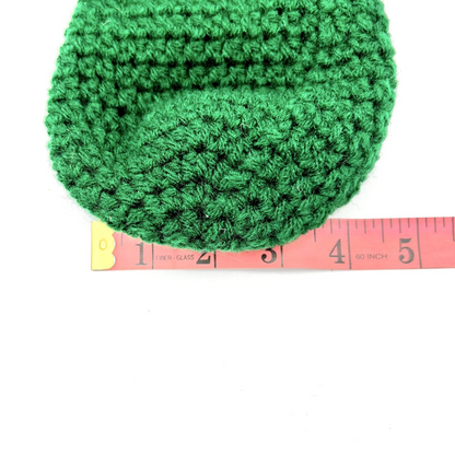 Handcrafted Crochet Bag Green Cucumber Face Halloween Trick or Treat Bag