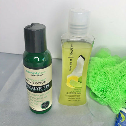 Mothers Day Pamper Her Gift Set 1 Body Wash Lotion Bath Poof Mom Woman Girl