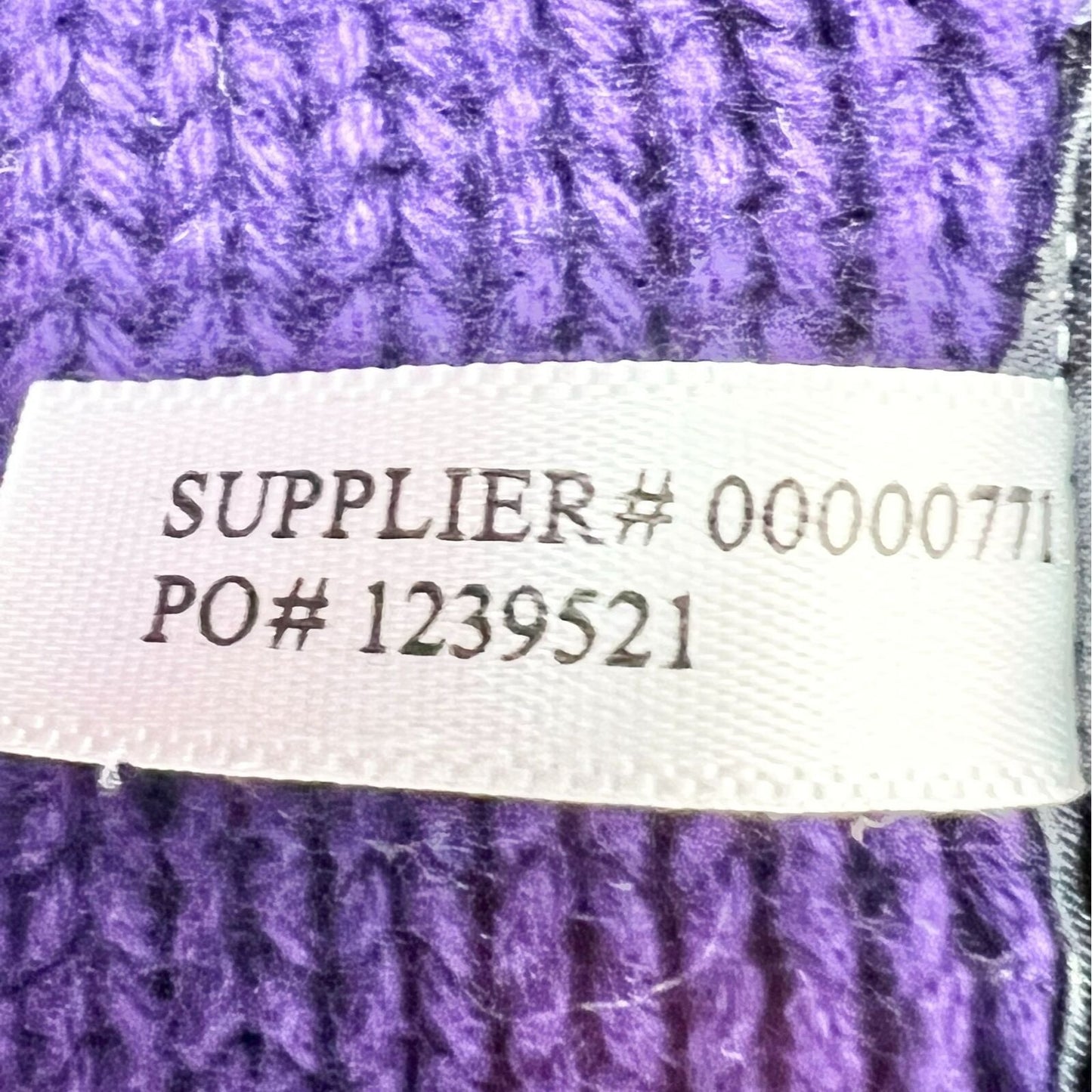 American Living Sweater Vest Women's L Purple Leather Closure Shawl Collar