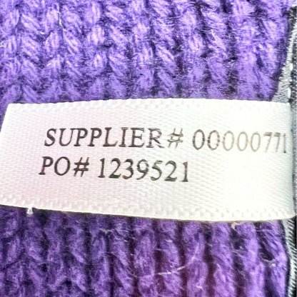 American Living Sweater Vest Women's L Purple Leather Closure Shawl Collar
