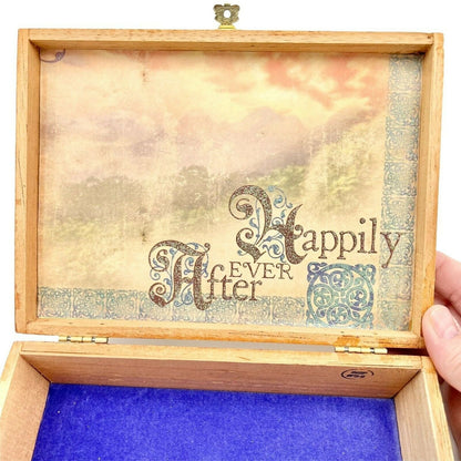 Upcycled Wooden Box Pixie Happily Ever After Storage Box Treasures