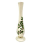 Lenox Holiday Christmas Bud Vase 7.5 x 2 Beige Gold Trim Holly