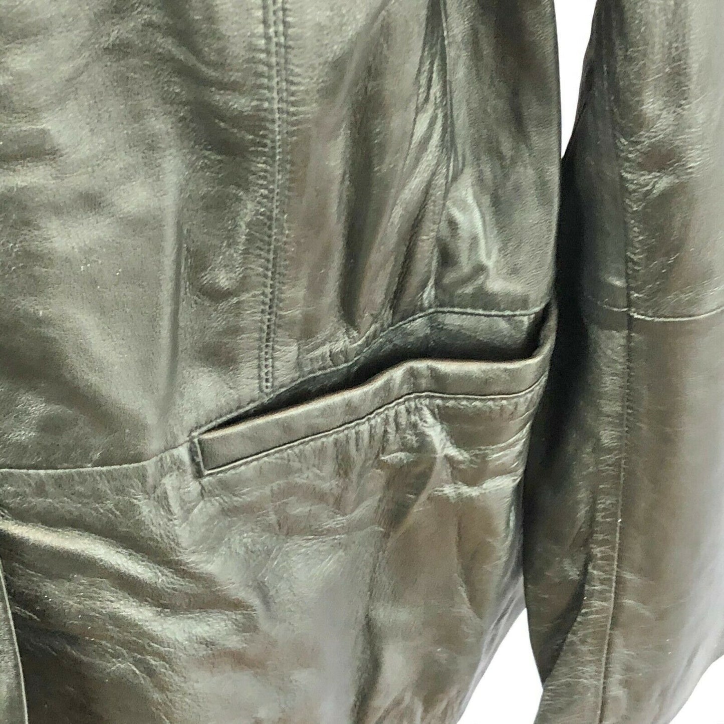 Jessica London 20W Black Leather Blazer Classic Stylish Women NWT