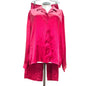 Gilligan & O'Malley XL Red Sateen Pajama Pants and Long Sleeve Button Up Top