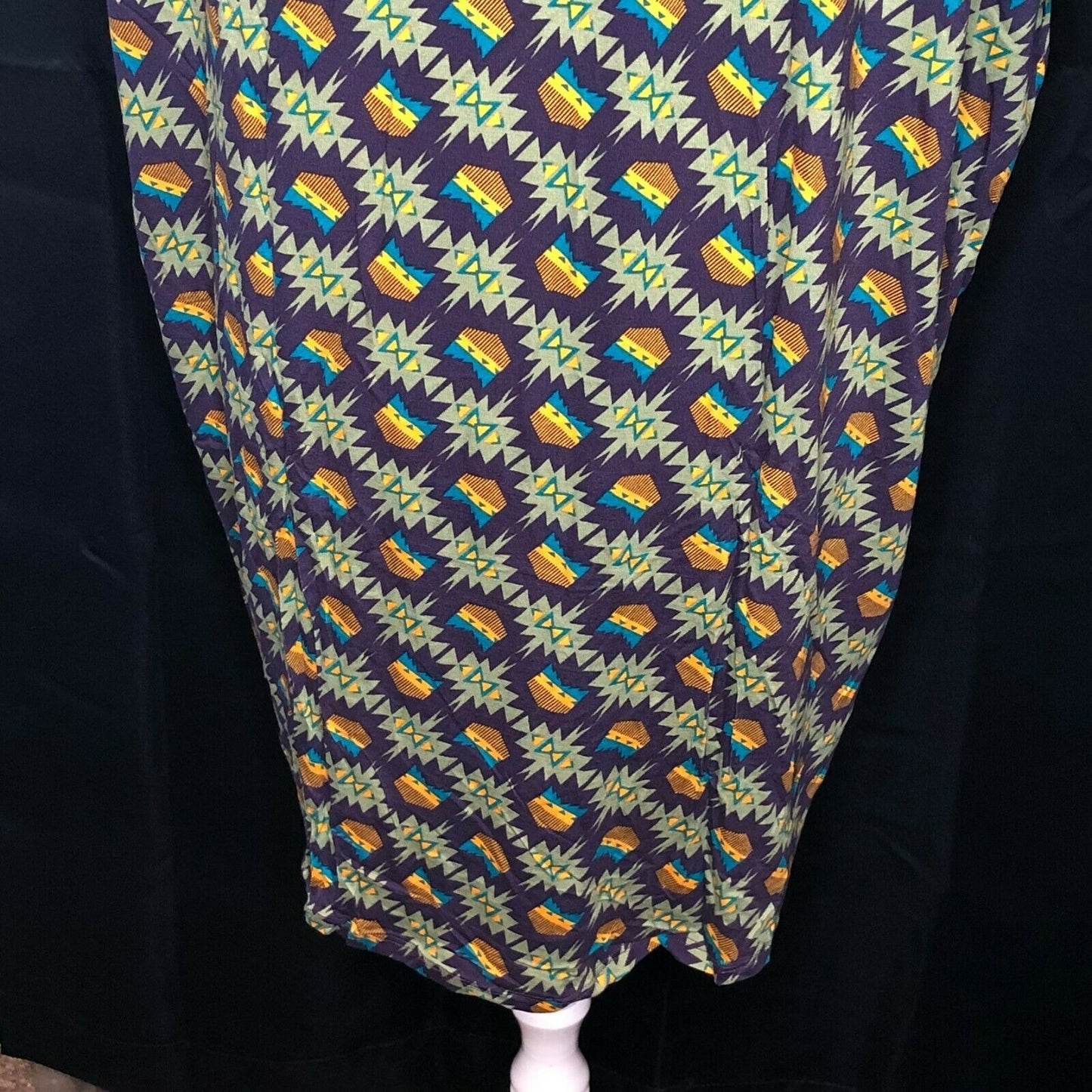 LuLaRoe RETIRED Irma Women's M Purple Gold Teal Green mid-length sleeves NWT