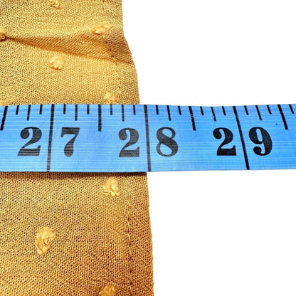 Pale Sky Peasant Top 3X Mustard 3/4 Sleeve String Tie Vneck 28 Inch Long NWT