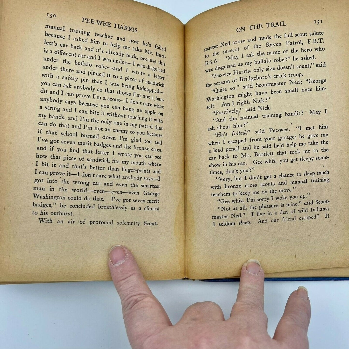 Pee-Wee Harris On The Trail 1922 Hardcover Book Boy Scouts Humorous Adventure