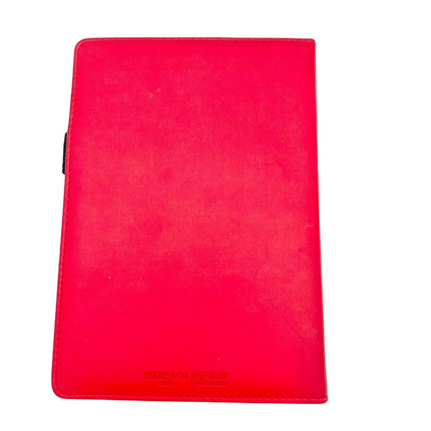 Spector & Co RFID Padded Red Faux Leather Journal Lined Pages 8.5 x 6
