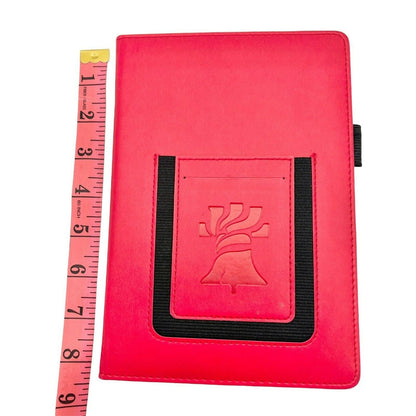 Spector & Co RFID Padded Red Faux Leather Journal Lined Pages 8.5 x 6