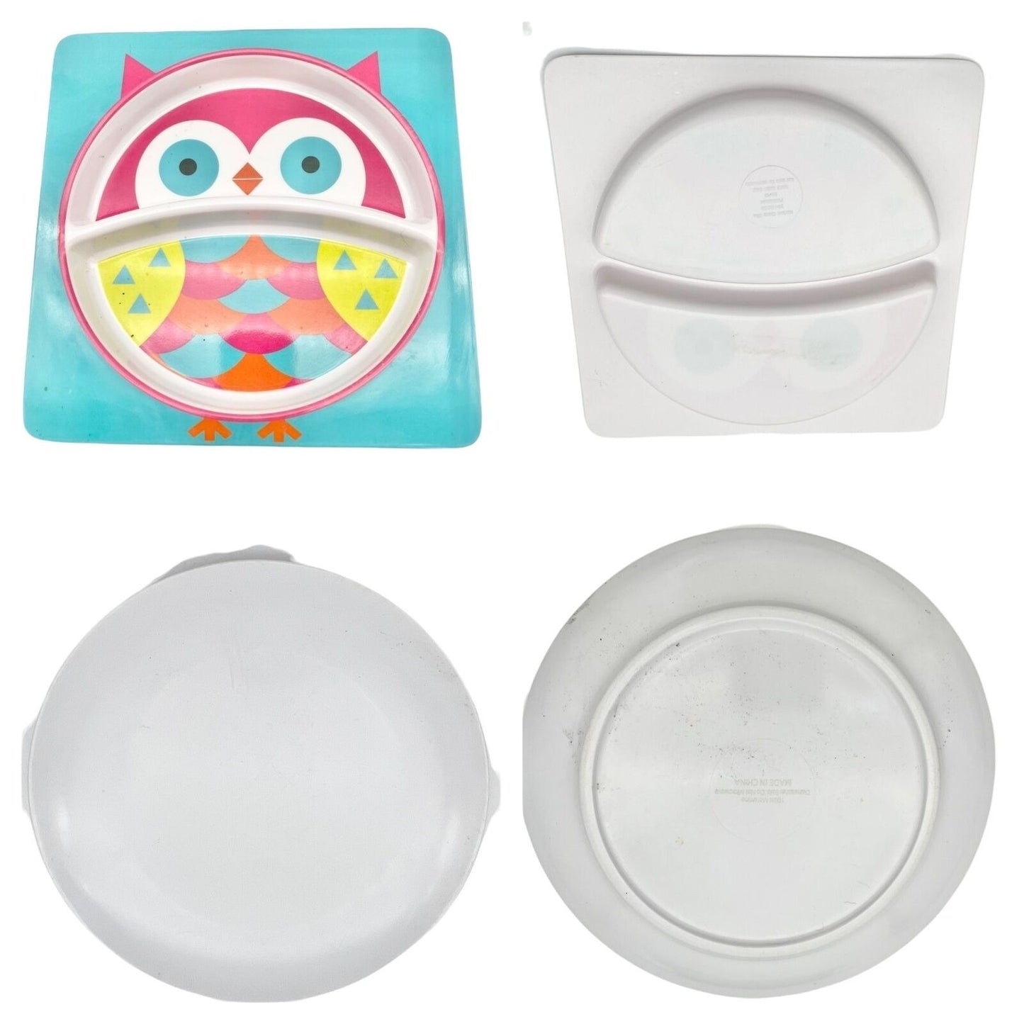 Bundle of 6 Pieces Melamine Mixed Children Dishes Bowls and Plates