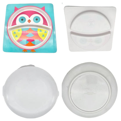 Bundle of 6 Pieces Melamine Mixed Children Dishes Bowls and Plates