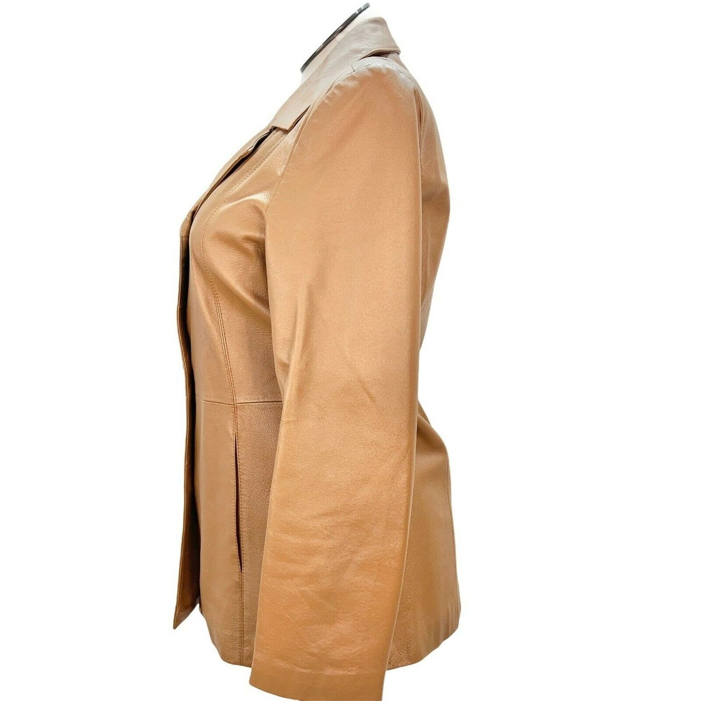 Jessica Holbrook Women's Easy Care Medium Leather Coat Polyester Lining Machine Wash