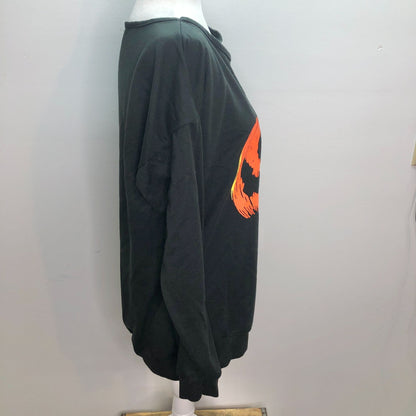 Lyxiof Womens Medium Black Sweatshirt Halloween Jack-o-Lantern Pumpkin