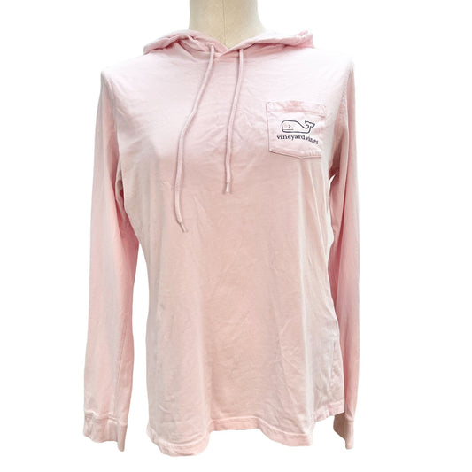 Vineyard Vines Women's Small Pink Long Sleeve Shirt Hoodie Whale