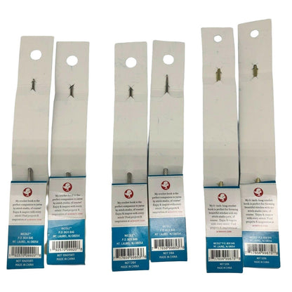 Stitch Studio Crochet Hooks Bundle 2 ea of 3 Sizes 6 7 C Aluminum or Steel NEW