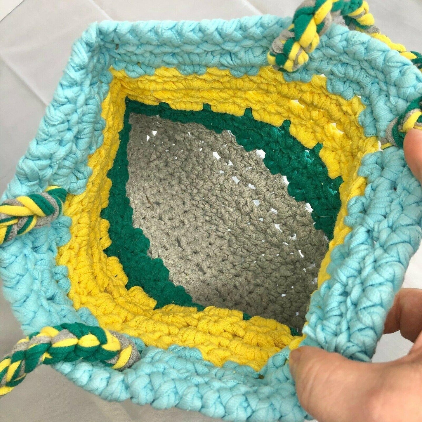 Handcrafted Crocheted Purse Bag from Recycled T-Shirts NEW