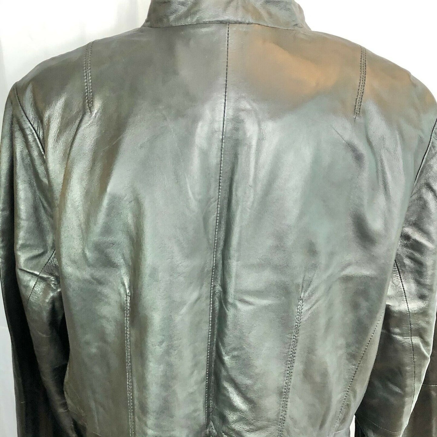 Jessica London 20W Black Leather Blazer Classic Stylish Women NWT