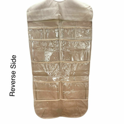 Double Sided Hanging Closet 24 Pockets Accessories Tan Organizer New