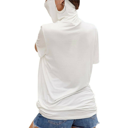 Z Avenue USA 2XL White Convertible Cowl Neck Top Face Cover NIP