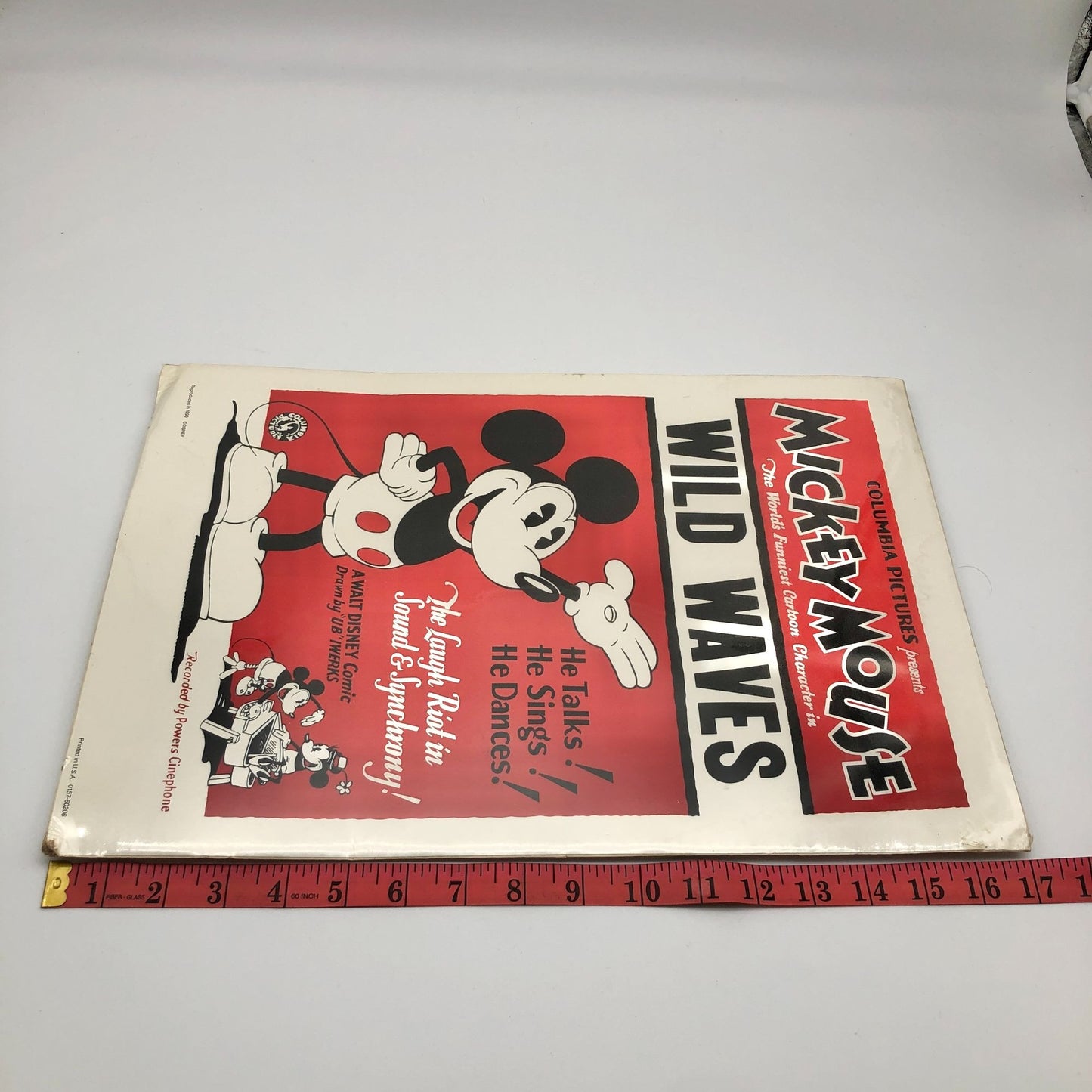 Disney Mickey Mouse Wild Waves Movie 17x12 Vintage Poster 1990 Reproduction
