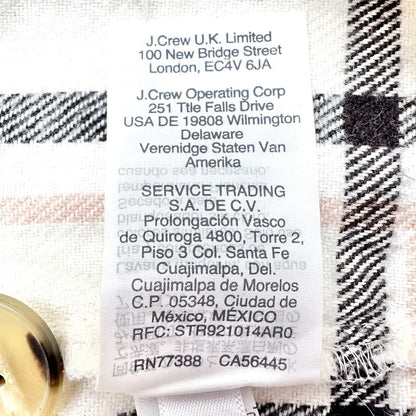 Madewell Flannel Shirt 2X Beige Peach Black Plaid Button Up Long Sleeve