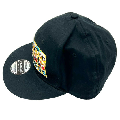 PLAYER Multicolor Lettering Black Baseball Hat Snapback Carbon Elements Adjust
