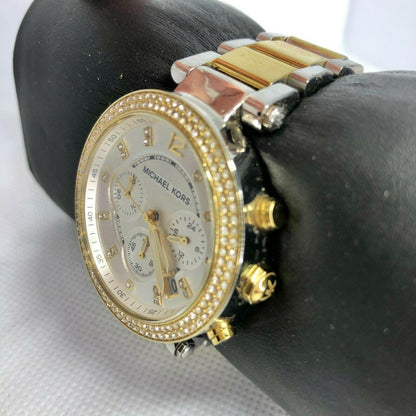 Michael Kors MK5626 Parker Two Tone Gold Silver Chronograph Women's Watch