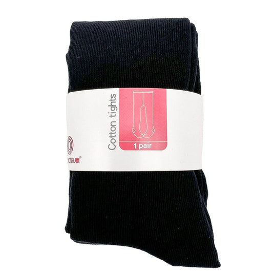 Liddo Tights Baby's Small Black Ribbed NIP