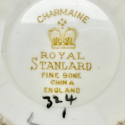 Vintage Charmaine Royal Standard Fine Bone China 8 inch Plate Cup Saucer