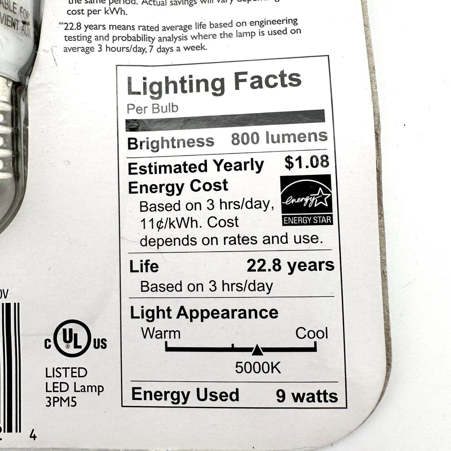 Philips Replacement Bulbs Set of Two 60w 9w LED Daylight Dimmable A19 Bulb NIP