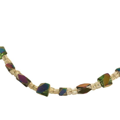 Handcrafted Glass Bead Necklace Multi-Colored Pastel Beads Spring Easter NEW