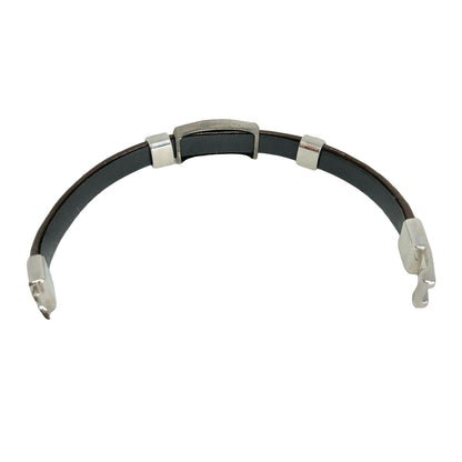 Five Star Black Bracelet Brown and Black Twine with Plate New