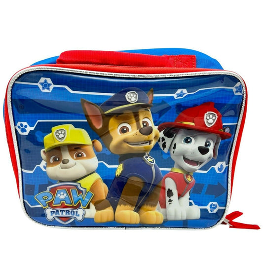 Paw Patrol Kids Lunch Box With Insulated Interior Blue Red Chase Marshall