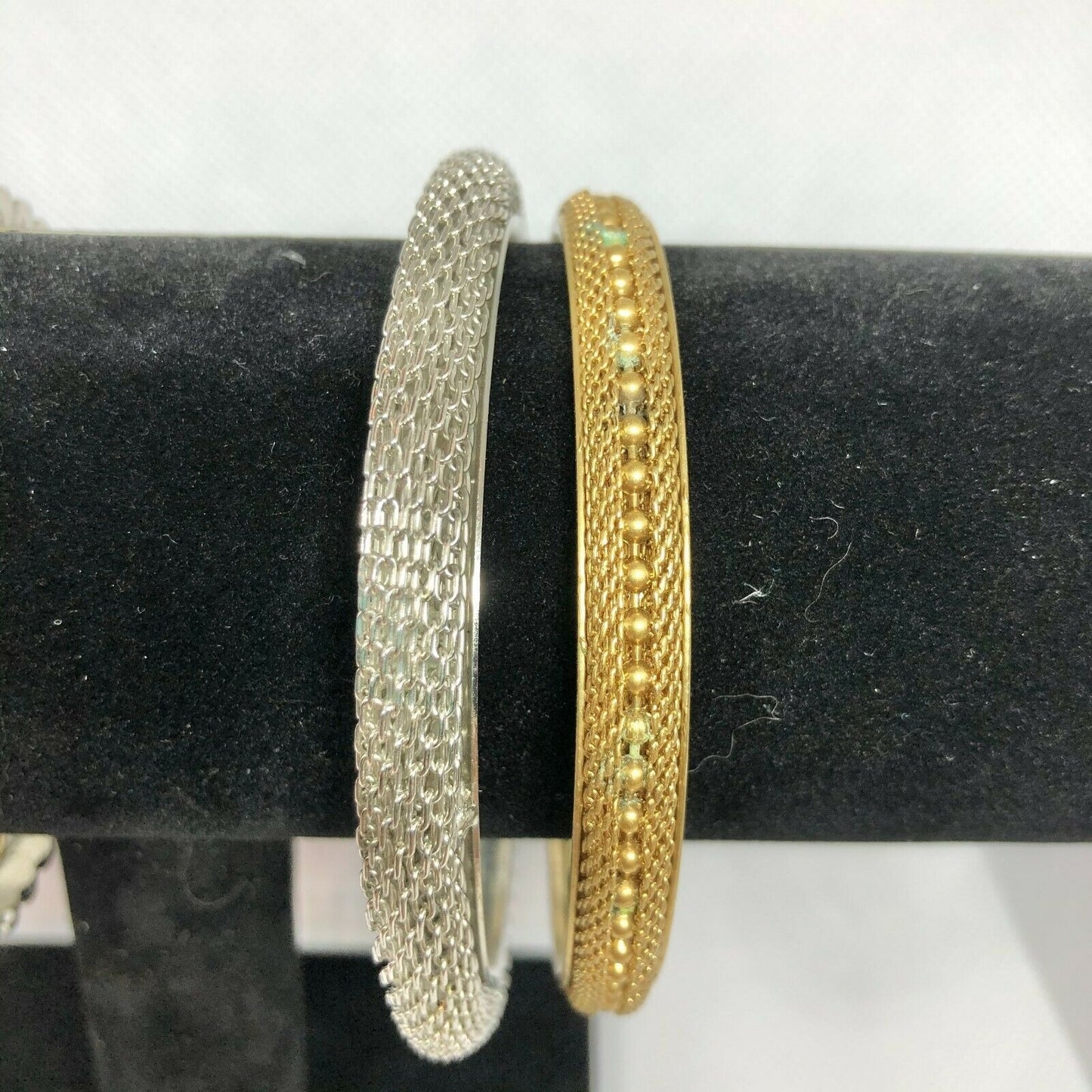 3 Pairs Silver & Gold Bangles (6 bracelets) Women Girls Dressy Casual
