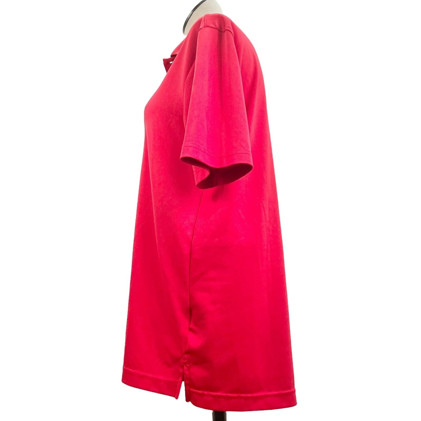 George Collared Shirt Men's S 34-36 Red Short Sleeve 3 Button Front