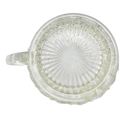 Vintage Pressed Glass Faceted Cream Pitcher 4 x 3
