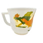 Vintage Child's Tea Set Cup 2.5 inch White Glass Chickens